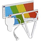 CZ Store Körperfettzange Genaue Messwerte - Fettmesszange, Anleitung, Interpretationstabelle, Trainingsanleitung, Maßband - Gerät zur Körperfettanalyse/Gewichtskontrolle