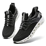 SKDOIUL Damen Tennis-Wanderschuhe Mode Sport Laufen Sneaker, A069 Schwarz Weiß, 40.5 EU