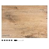 Navaris Magnettafel Magnetpinnwand Memoboard zum Beschriften - 90x60 cm Notiztafel div. Designs - Tafel abwaschbar mit Halterung Magneten Stift