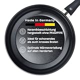 Fissler Essential Black/Aluminiumpfanne-beschichtet (28 cm) Keramik-beschichtet, Bratpfanne hergestellt ohne PFAS/PTFE, Induktion – MADE IN GERMANY