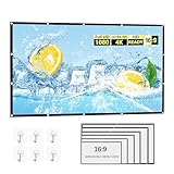 Tragbare Projektor-Leinwand, HD 16:9, zusammenklappbar, schräg, Heimkino, Wandprojektion für Innen- und Außenbereich, 152,4 cm, 182,9 cm, 213,4 cm, 254 cm, 304,8 cm (60 Zoll, dünn)