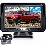 Rückfahrkamera HD 1080P Rückfahrkamera mit 4.3 Monitor für Auto LKW KFZ Minivan Wasserdicht Nachtsicht DIY Rasterlinien Tomoia T1