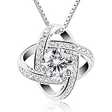 B.Catcher Kette Damen Halskette Schmuck Anhänger 925 Sterling Silber Twist-Würfel Set 45CM Kettenlänge