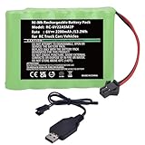 Pickle Power 6V NIMH Akku, 2200mAh Wiederaufladbarer AA RC Batterie mit 2-Poliger SM-Plug Anschluss für u. a. RC Fahrzeuge, Trucks, Boote, Schiffe, Bagger, Crawler, Buggy, Panzer u. a. RC Modelle