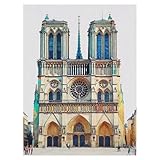 57lilina Kreuzstich Set Vorgedruckt - 43x55 cm Kirche Stickbilder, Sticken Set Erwachsene mit 11CT Stickvorlagen, Stickset für Anfänger, Stickpackungen für DIY Home Deko & Mama Geschenke