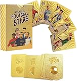 Football Stars Goldene Sammelkarten-Set, 55 Karten, Fußballspieler Edition