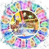Wasserbomben Selbstschließend, 333 Stück Wasserballons, 60 Sekunden Schnellfüller Wasserbomben Set, Bunt Gemischt Ohne Knoten Water Balloons Outdoor Wasserspielzeug im Sommer für Party, Wasserpark