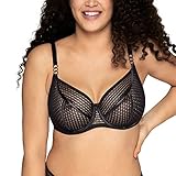 AVA Dame Soft BH Schalen Getupft Klassisch Träger Gemustert 1964 All Illusion, Schwarz,75D
