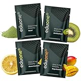 edubily nutrition® eduone Probierpaket - Greens Pulver - All-In-One Drink mit Vitaminen, Mineralien & Pflanzenstoffen, Darmbakterien, Vitalpilzen & Meat Based Bioactive Compounds (MBBCs) - 4 x 12 g