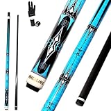 KHEALING Billardqueue aus Kohlefaser, Spielqueue mit 11,8 mm Kopf, 1/2 Profi-Billardqueue, 147,7 cm mit 8-Zahn-Anschluss, für Billard-Enthusiasten