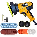 700W Poliermaschine auto,31pcs Exzenter Poliermaschinen Set, 5 Zoll Orbital Auto Politur mit 3 Variablen Geschwindigkeiten,für Autodetaillierung, Polieren, Wachsen, Kratzerentfernung Lack,Metall