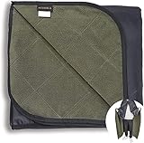 ACUSHLA wasserdichte Fleecedecke, Campingdecke für kaltes Wetter, Outdoor, Strand, Picknick, Stadion, Fußball, Auto, isoliert, Winddicht, sandfest und maschinenwaschbar, 145 x 200 cm, Armeegrün
