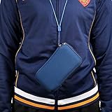 ZORSOME Neopren-Handy-Tasche für iPhone 15/14/13/12 Pro Max, 17,5 cm (6,9 Zoll), Universal-Handytasche mit Reißverschluss, Umhängebänder für Galaxy S24/S23/S22/S21 Ultra, Note 20 Ultra, Blau