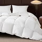 BEDSURE Daunendecke 135x200 Winter Bettdecke- Federbettdecke Öko-Tex Zertifikat, Warm Winterdecke 90% Daunen und 10% Federn 880 gr. Füllung, Daunen Steppdecke Weiß