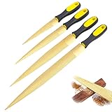 MOPNTT 4 Stück goldene Holzraspel, Holzbearbeitungsfeile doppelseitig, manuelle Feile, geeignet für Holzbearbeitung, DIY, Handwerk, Gadget, Schleifwerkzeug
