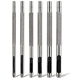 6 Stück Locheisen Set, 1,5mm /2mm /2,5mm /3mm /3,5mm /4mm Leder Stanzwerkzeug Set, Runde Hohl Punch Set, Lochstanzer Edelstahl Locheisensatz für Uhrenarmband Leinwand Papier Kunststoff
