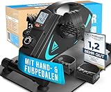 Der gelenkschonende Pedaltrainer PRO von Freithal [TESTSIEGER] - Mit Anti-Rutsch-Matte & beleuchtetem Display - Leiser Arm und Beintrainer Senioren [Fuß- & Handpedalen] - Mini Heimtrainer Fahrrad