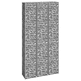 Gabionen-Hochbeete, 30 x 30 x 200 cm, langlebige Eisenkörbe für Steine, Gartendekoration und Außenwandtrennung, Metall, Gabionenkäfig, Set für Gartengestaltung, 3 Stück
