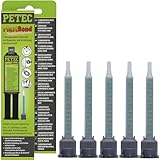 BandelOne enthält 1x PETEC Plastbond 24ML Sb-Karte 2K 2 Komponenten Plastik Kleber + 5x Mischrohr