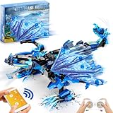 Sillbird Drachen Spielzeug für Kinder ab 8 Jahre, Ferngesteuert & APP-Steuerung Drache Bausteine Spielzeug, Mint Geschenk für Jungen Mädchen ab 8 9 10 11 12 Jahren (549 Stück)