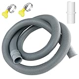 Gentpovth 1.5M x 20 mm Ablaufschlauch Verlängerung für Waschmaschinen,Ablaufschlauch Verlängerung Set inkl 1 Schlauchverbinder 2 Schlauchschellen,für Waschmaschinenschlauch,Geschirrspüler,Trockner