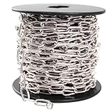 15,2 m lange Kette zum Aufhängen, 1,5 mm Edelstahl-Kette, Metallketten sind anpassbar zum Aufhängen von Vogelfutterspendern, Hundeleinen, Schildern und DIY-Projekten (1,5 mm mit Spule)