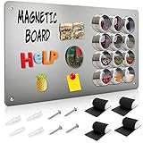 Raweao Magnettafel Magnetboard, Magnetische Metalltafel Wandtafeln, Magnettafel Klein, 30x45x0,08cm Ultradünn aus Rostfreier Stahlmagnetwand Kinder