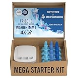 Febreze Programmierbarer Lufterfrischer 3Volution Duftstecker Starter-Kit + 4x Nachfüllflakons Aprilfrisch, Elektrischer Raumduft mit 3 Wechselnden Düftne Zum Bekämpfen Von Gerüchen