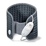Beurer HK 49 Cosy Heizkissen, zur Anwendung an Bauch und Rücken, mit Gummiband und Klettverschluss, Abschaltautomatik, maschinenwaschbar, Grau