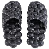 OATIPHO 1 Paar Weiche Bubble-massage-hausschuhe Im Freien Hausschuhe Für Frauen Badeschuhe Hausschuhe Für Damen Strandrutschen Für Männer Flip-flops Sandalen Frauen Jungs Sommer Black Eva