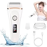 Elektrischer Damenrasierer für Frauen - Schnurloser Bikini Trimmer Schmerzfreier elektrischer Damenrasierer für nassen und trockenen Gebrauch - Wiederaufladbarer Damenrasierer für Gesicht, Lippen, Arm