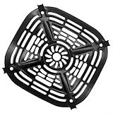 Jotekonoby Ersatz-Luftfritteusen-Grillpfanne für Crispi FN101GY, Edelstahl-Crisper-Tablett mit Nicht-Beschichtung, 20 cm Zubehör für gleichmäßige Luftzirkulation und Reinigung (A)