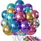 wenweo Luftballons Geburtstag • [48 Stück] • 12 zoll Premium Goldene Ballons aus 100% Naturlatex • Helium Luftballons Gold • Luftballon Girlande • Perfekt für Feiertage oder Partydekorationen