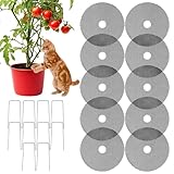 Gitter für Blumentöpfe, 10 Stück, schneidbar, Schutz für Haustiere, Bodenschutz für Gartentöpfe im Freien, für Katzen, Haustiere, Eichhörnchen