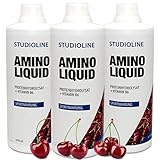 Amino Liquid 1000ml | Aminosäuren in flüssiger form | Reich an BCAA, EAA | Geschmack Kirsche