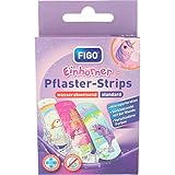 FIGO Pflaster-Strips Kinderpflaster Einhorn Einhörner 10 Strips