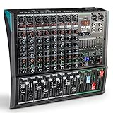 8 Kanal Professional Mixer, 99 Arten von DSP Digital Effects Karaoke Mixer, DJ Desktop Recording Mixboard, Live Performance Mixer, Studio Streaming Media Mixer