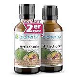 Artischockenextrakt hochdosiert Artichoke Cynara scolymus L. mit Chrom, Tropfen, vegan, 2 Tinktur 50 ml von BIOHERBA