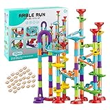 Marble Runs Spielzeug, Marble Race Labyrinth Track Spielset Spielzeug, Bau pädagogisches Lernen Bausteine, Kreatives STEM-Spielzeug, Geschenke für Kinder3 4 5 6 7 8+ Jahre Jungen und Mädchen (113 Delr