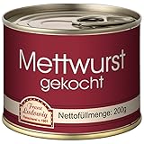 Franz Ludowig - Premium Dosenwurst vom Heide-Strohschwein, 200 g, Metzgereiqualität wie früher (Mettwurst gekocht)