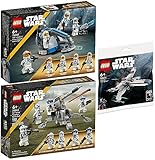 Lego 3er Set: 75359 Ahsokas Clone Trooper der 332. Kompanie Battle Pack, 75345 501st Clone Troopers Battle Pack & 30654 X-Wing Starfighter