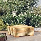 Xichuzi Garten-Couchtisch, Tisch Garten, Mehrzwecktisch, Buffettisch, Biertisch, Bierzelttisch, Flohmarkttisch, 69,5x69,5x31 cm Massivholz Teak