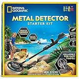 National Geographic Starter Metalldetektor-Set für Kinder – Kinder-Metalldetektor mit 18,8 cm wasserdichter Metalldetektorspule und Kelle, leichter Golddetektor, Strand-Metalldetektor,