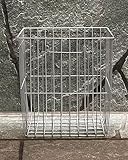 Blanc HYGIENIC Papierkorb FIX – Mülleimer, Drahtgitter-Abfallbehälter 25 Liter, zum Hängen oder Stellen, stapelbar, Edelstahlfarbig beschichtet