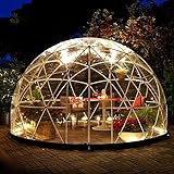 twostronking 12 Fuß Iglu-Kuppel Für Den Außenbereich, Iglu-Zelt, Mit Transparenter PVC-Abdeckung, 7 Fuß Hoch, 107 Quadratfuß Fläche, Bietet Platz Für 4–7 Personen, Geeignet Für Den Außenbereich