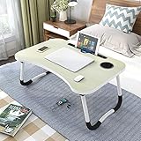 Lapdesks Home Office Schoßschreibtisch Laptop-Schreibtisch Multifunktionstisch Tragbarer Laptop Schoßschreibtisch Tablet Knietablett für Zuhause (Farbe: Beige a, Größe: 60 x 40 x 28 cm)