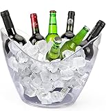 ZBPASL 8L Eiseimer Champagner Eimer,Eis Eimer,Weinkühler Sektkühler,große Eiskübel, Küchenobst und Gemüse Vorratsbehälter Behälter (Clear)