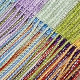 MRTREES Türvorhänge für den Außenbereich, für Türen, Küche, Fransen, Raumteiler, Geburtstag, Fadenvorhang, bunt, 100 x 200 cm
