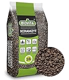 BIOVITA Blähton, Tongranulat zur Drainage 4-8 mm – Blähton Granulat für Zimmerpflanzen 18L
