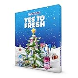 Mentos Adventskalender 2025, 24 Türchen mit einem Mix aus verschiedenen Sorten Kaubonbons und Kaugummi, 1x 451g